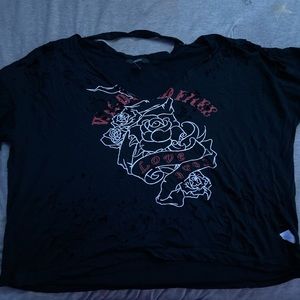 Black large t-shirt from Forever 21